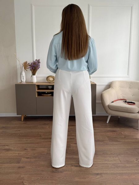Класичні брюки прямого крою з високою посадкою М673 фото